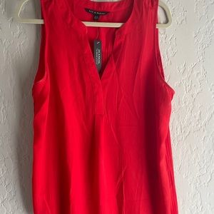 Zac & Rachel Sleeveless Blouse in Poppy Red - XL